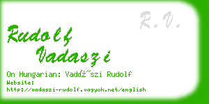 rudolf vadaszi business card